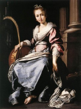 Santa Cecilia del barroco italiano Bernardo Strozzi Pinturas al óleo
